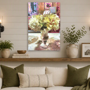 Toile Premières fleurs de printemps jonquilles tulipes P