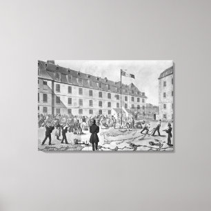 Toile Préparation de shackling des convicts