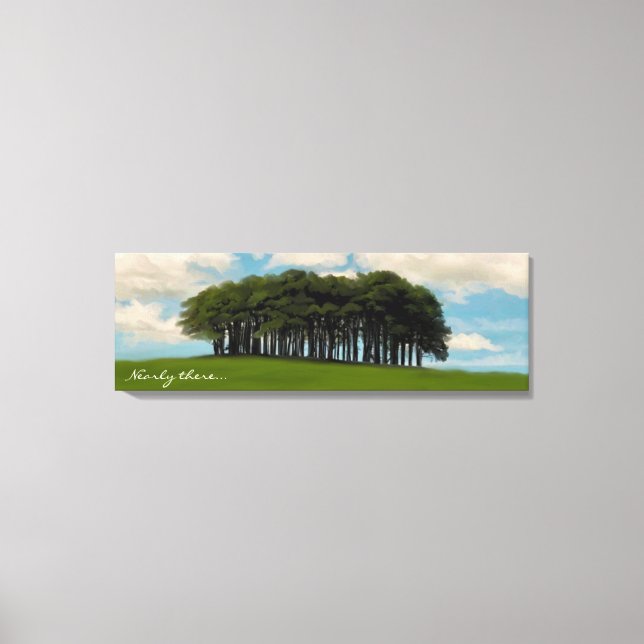 Toile Presque trois arbres Cornish drive repère (Recto)