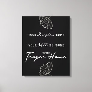 Toile Prière de citation biblique moderne Nom de famille