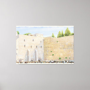 Toile Prière, mur occidental KOTEL Jérusalem Vieille Vil