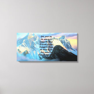 Toile Prière Sérénité Avec Vue Panoramique Mont Everest