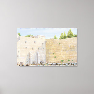 Toile Prière, vieil art occidental de ville du mur KOTE