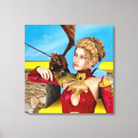 Princesse Dragon Fantastique Art Numérique