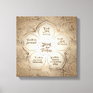 Toile Principes de Reiki - Reiki préceptes Golden Sheer