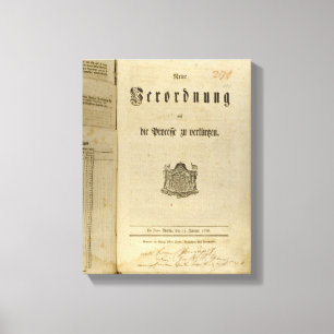 Toile Procédure légale de 1776