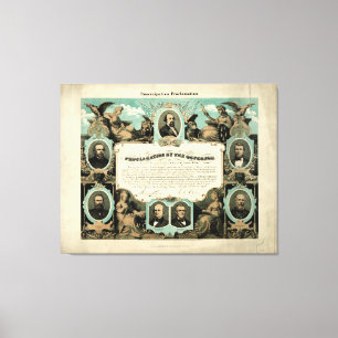 Toile Proclamation d'émancipation par E. Knobel (1865)