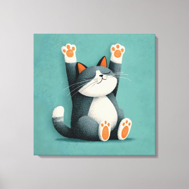 Toile Professional Nap Taker Funny Sleeping Cat (Recto)