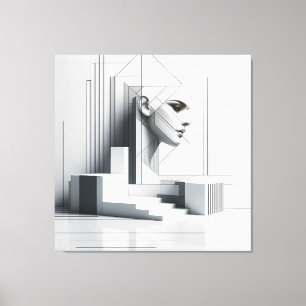 Toile Profil géométrique ascendant