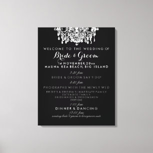 Toile Programme de mariage de lustre PixDezines