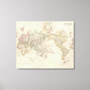 Toile Projection de Mercators du monde