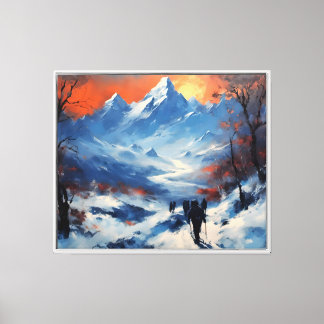 Toile Promenade au crépuscule à l'Everest