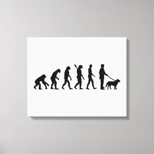 Toile Promenade d'évolution le chien