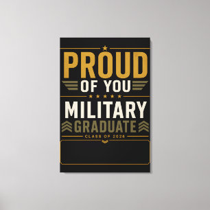 Toile Promotion orgueilleuse de diplômés militaires de 2