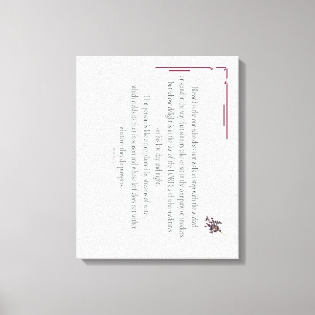 Toile PSALM 1, does not walk in step with the wicked (Recto)