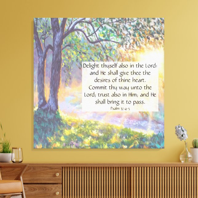 Toile Psalm 37:4-5  canvas print (Insitu(Salon))