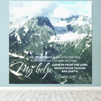 Toile Psaume 121 Je lèverai mes yeux vers les collines
