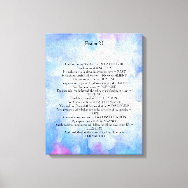 Toile Psaume 23 (Recto)