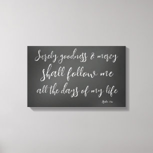 Toile Psaume 23 Le Seigneur est mon berger Bible Verse