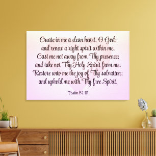 Toile Psaume 51:10-12