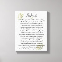 Psaume 91 Écriture Biblique Art Aquarelle Feuilles