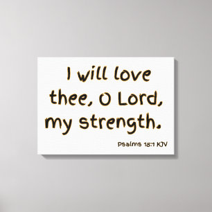 Toile Psaumes 18:1 Bible Verse KJV Wall Art