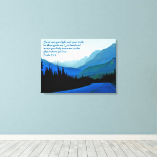 Toile Psaumes 43:3 Inspirational Canvas Print