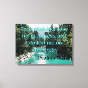 Toile Psaumes 71:21 Bible Verse KJV Pic Wall Art
