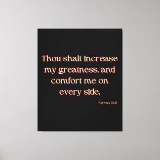 Toile Psaumes 71:21 Bible Verse KJV Wall Art