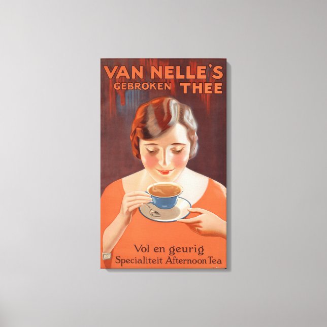 Toile Publicité pour la peinture à thé pour une femme vi (Recto)