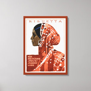Toile Publicité vintage au chocolat Requetta