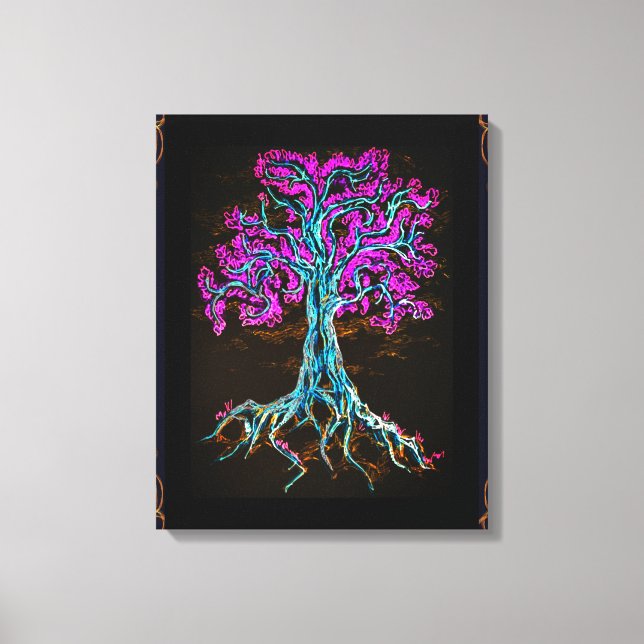 Toile Puissant arbre pourpre (Recto)