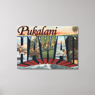 Toile Pukalani, Hawaï - grandes scènes de lettre