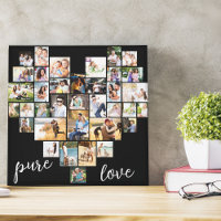 Pure Love Heart Formé Photo Collage Petit Carré