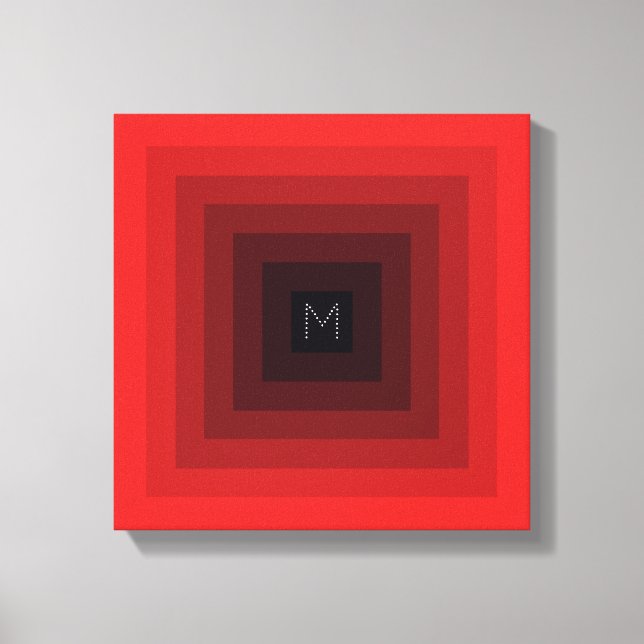 Toile Pyramide rouge à 7 niveaux invertie initiale perso (Recto)