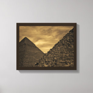 Toile Pyramides du coucher du soleil