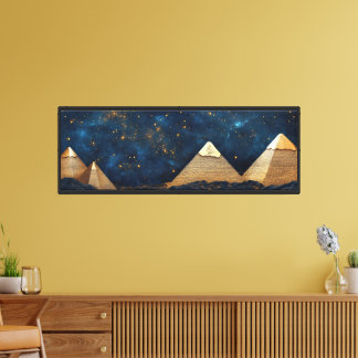 Toile Pyramides égyptiennes Ciel de nuit Mur - Cosmic Ci