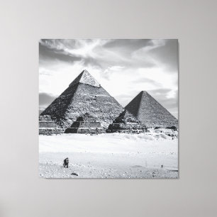 Toile Pyramides noires et blanches