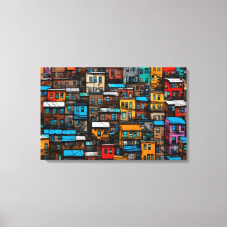 Toile Quadro decorativo favela Impressão em Canva