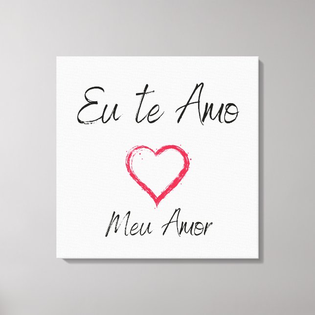 Toile Quadro eu te amo impressão em canvas (Recto)
