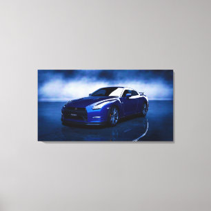Toile Qualité de bleu de Nissan GT-R