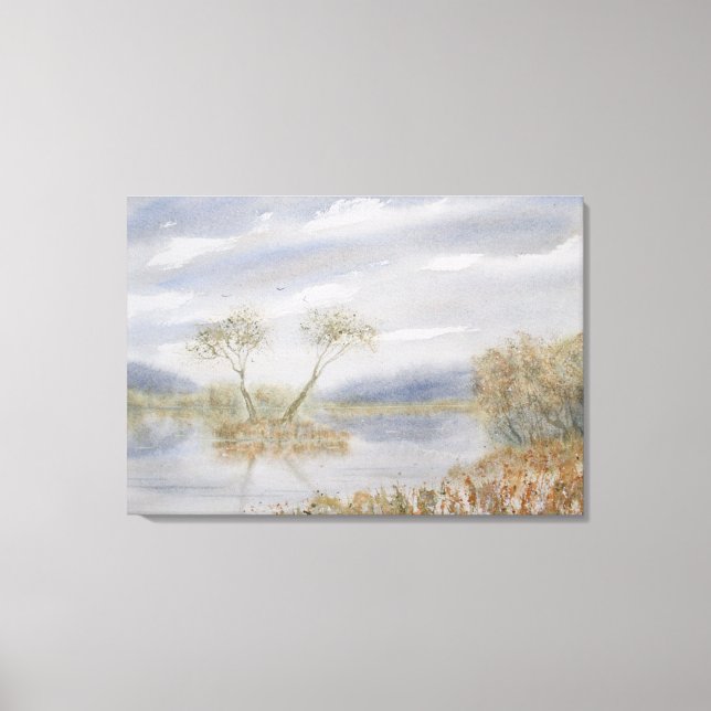 Toile Quarreling Trees Island Aquarelle Paysage (Recto)