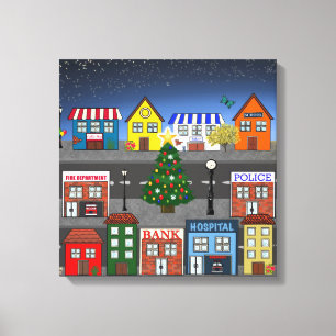 Toile Quartier de la petite ville