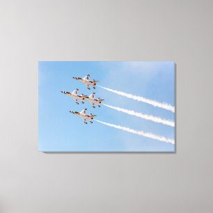 Toile Quatre F-16 Thunderbirds volent en formation rappr