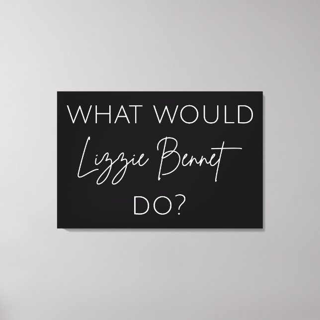 Toile Que ferait Lizzie Bennet ? (Recto)