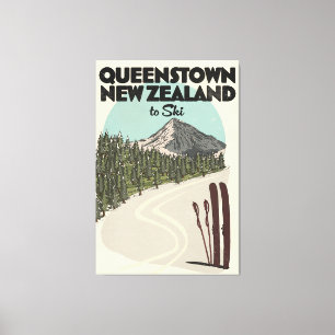Toile Queenstown Nouvelle-Zélande pour skier
