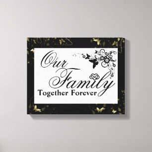 Toile Quote de famille/toile enrobée