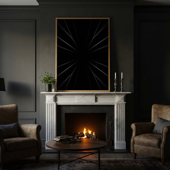 Toile Radial Dark Abstract (Créateur téléchargé)