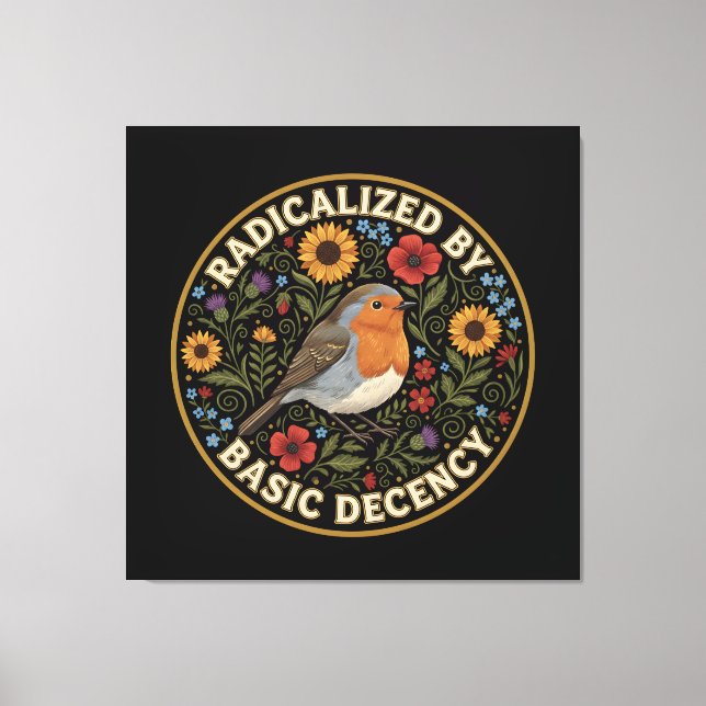 Toile Radicalized by Basic Decency Birds lovers (Recto)