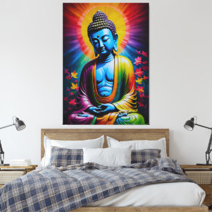 Toile Raies sacrées de bouddha de la paix